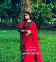 Georgette Embroidery Saree with BP LR-5001