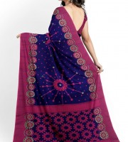 Half Silk Jamdani motive Saree Code JM-2954