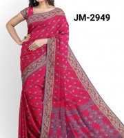 Half Silk Jamdani motive Saree Code JM-2949