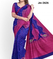 Half Silk Jamdani motive Saree Code JM-2626
